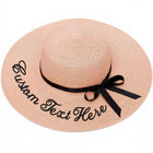 Chapeau De Paille Personnalisé - Rose