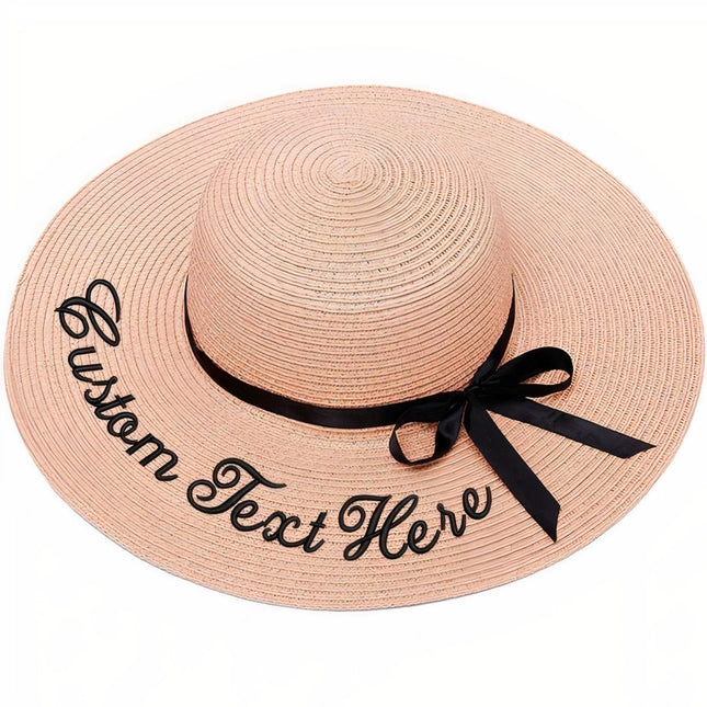 Chapeau De Paille Personnalisé - Rose