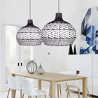 Suspension Rotin Noir & Blanc Suspensions
