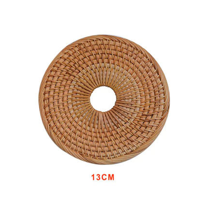 Dessous De Plat Rond En Rotin 13 Cm Plat