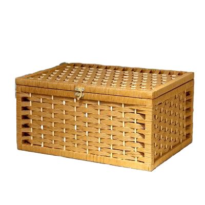 Grand Panier Osier Avec Couvercle