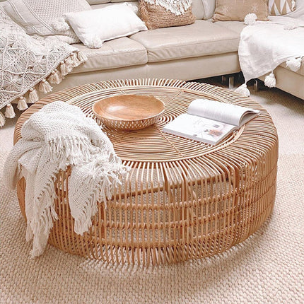 Table Basse En Rotin Ronde Tables Basses