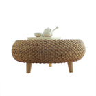 Petite Table Ronde En Rotin Beige / 50 Cm Tables Basses