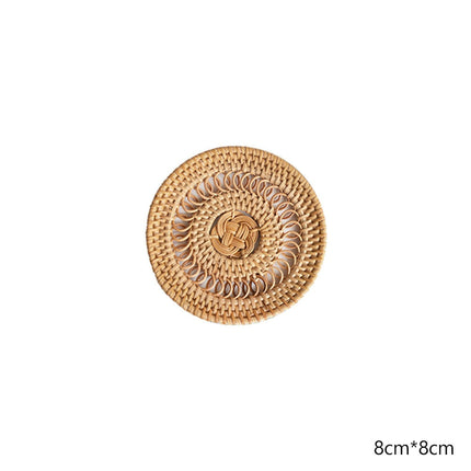 Dessous De Plat Rotin Vintage 8 Cm Plat