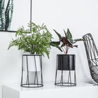 Cache Pot Sur Pied Noir Moderne S /