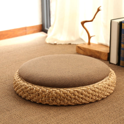Pouf En Rotin & Tissu Poufs