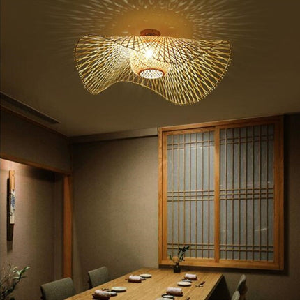 Plafonnier Rotin Salon