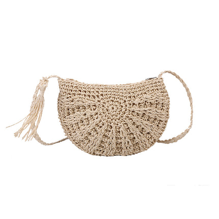 Sac En Raphia Beige