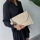 Sac Enveloppe Beige En Paille