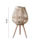 Lanterne Bougie Rotin 52 X 28 Cm Lampadaires