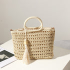 Sac De Plage Raphia Beige