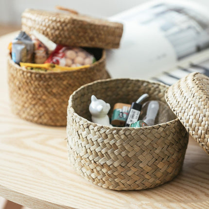 Panier En Rotin Avec Couvercle Paniers