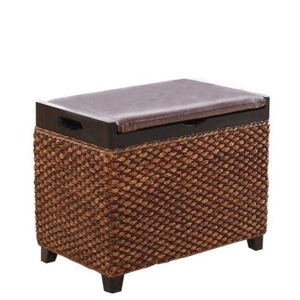 Pouf En Osier Avec Rangement