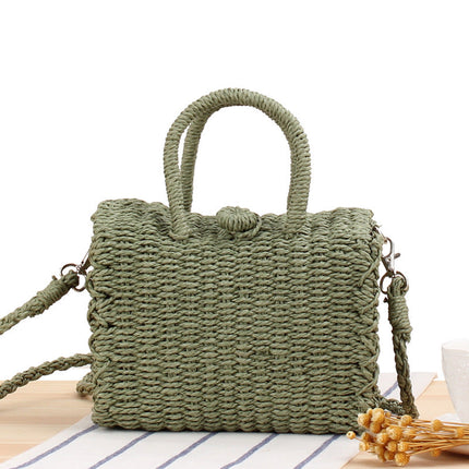 Sac À Main Raphia Vert