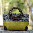 Sac En Paille Exotique Jaune