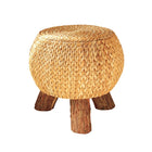 Pouf En Rotin Tabouret Bois Poufs