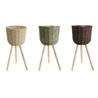 Cache Pot Sur Pied Scandinave Moyenne / Vert