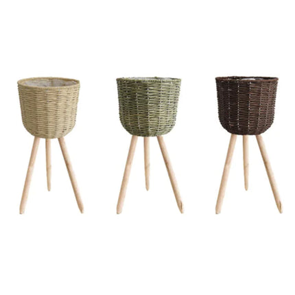 Cache Pot Sur Pied Scandinave Moyenne / Vert