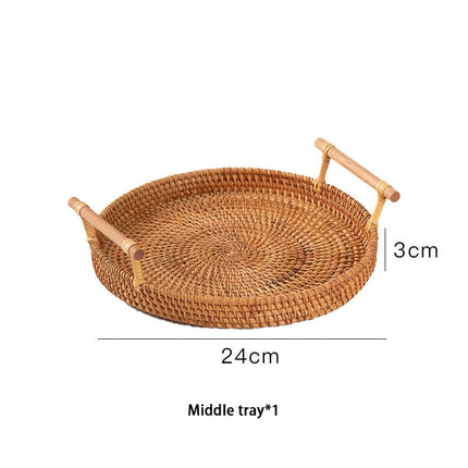 Panier Plateau Rond En Rotin M Paniers