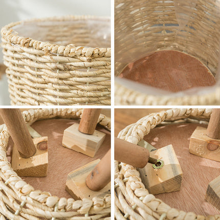 Cache Pot Sur Pied Bois Grande Taille