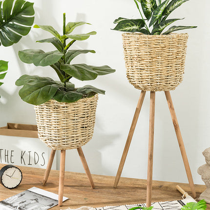 Cache Pot Sur Pied Bois Grande Taille