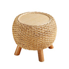Pouf Rotin Sur Pied Poufs