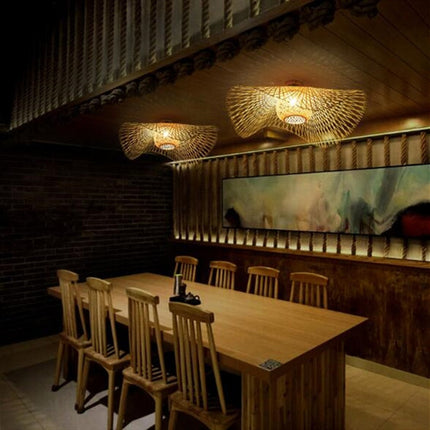 Plafonnier Rotin Salon