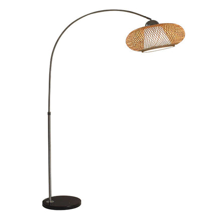 Lampadaire Arc En Rotin Lampadaires