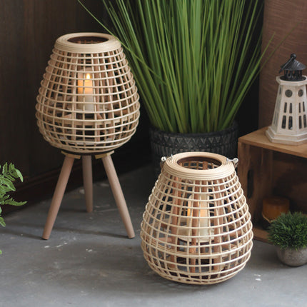 Porte Bougie Rotin Lampadaires