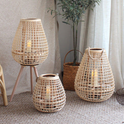 Porte Bougie Rotin Lampadaires