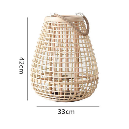 Porte Bougie Rotin 42 X 33 Cm Lampadaires