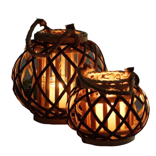 Lanterne En Osier Tressé Petite Cadeaux