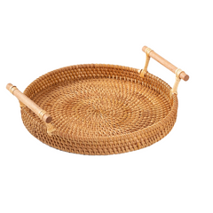 Panier Plateau Rond En Rotin Paniers