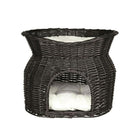 Panier Chat Osier Noir En