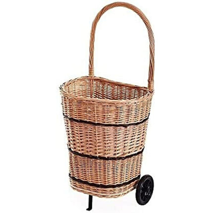 Panier De Marché En Osier Avec Roulettes Paniers