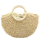 Sac Cabas Paille Tressé Beige