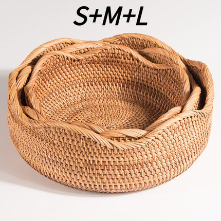 Panier En Rotin Coupelle À Fruits Lots De 3 Paniers