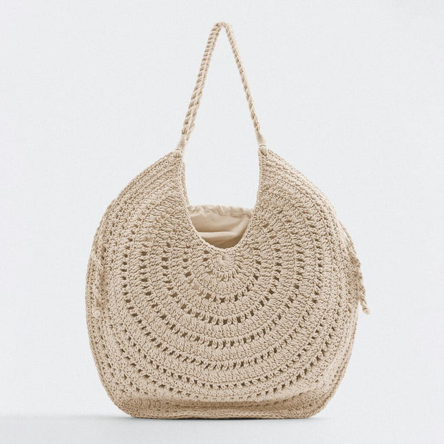 Sac Rond En Paille Bohème Chic Rond Paille