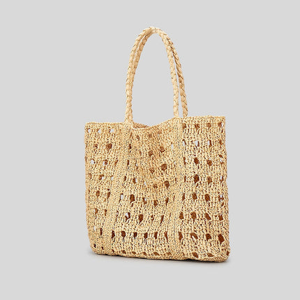 Sac En Crochet Paille À Main Paille