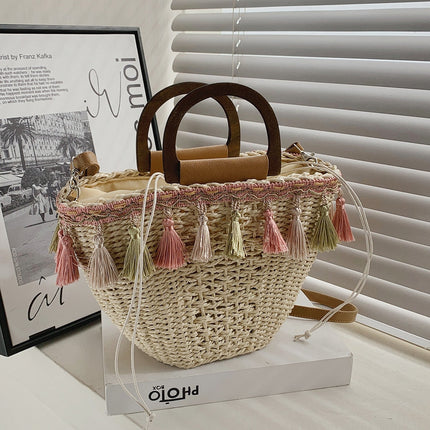 Sac De Plage Original Beige En Paille