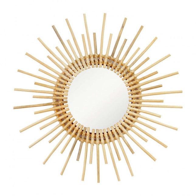 Miroir Rond Soleil Rotin Miroirs