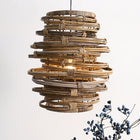 Lustre Japonais Rotin Osier 40Cm