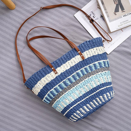Sac De Plage Famille En Paille