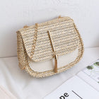 Petit Sac En Paille Bandoulière Beige Sac Rond Paille