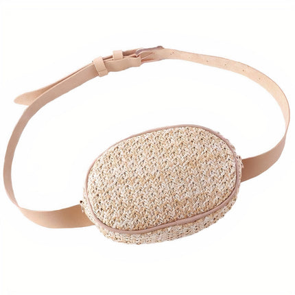 Sac Banane Paille Beige À Main