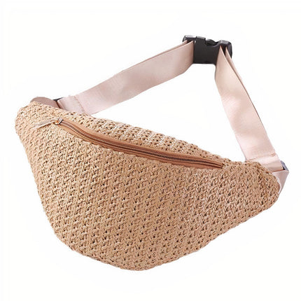 Sac Banane Paille Souple À Main