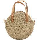 Sac Paille Rond Petit & Beige