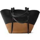 Sac Cabas Paille Noir Tresse