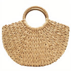 Sac Cabas Paille Tressé Marron