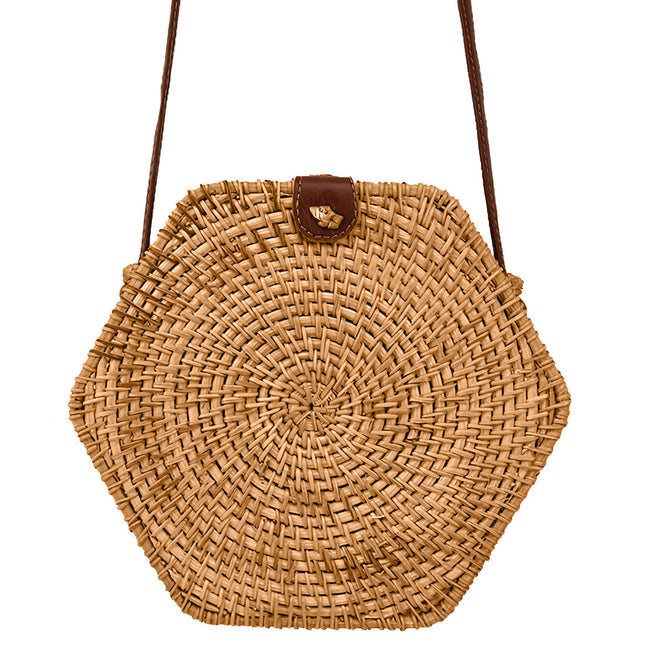 Sac Rond Osier Rotin